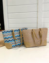 Chevron Straw Tote Bag