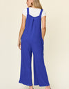 Double Take Full Size Texture Sleeveless Wide Leg Overall