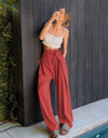 Tied High Waist Wide Leg Pants