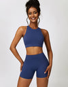 Cutout Cropped Sport Tank and Shorts Set