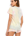 Tie-Dye Round Neck Short Sleeve Top and Shorts Lounge Set