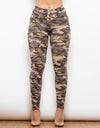 Full Size Camouflage Buttoned Leggings