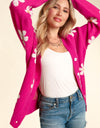 Haptics Full Size Daisy Floral Button Down Long Sleeve Cardigan