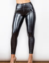 Glossy PU Leather Long Pants