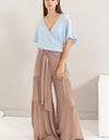 HYFVE Tie Front Ruched Tiered Pants