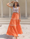 High Waist Maxi Tiered Skirt