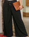 Plus Size Tied Wide Leg Long Pants