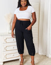 Decorative Button Cropped Pants