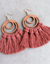 Tassel Detail Geometric Earrings