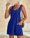 Full Size Scoop Neck Romper with Pockets