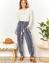 Geometric Print Tassel High-Rise Pants