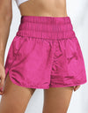 Breathable Smocked Sports Shorts