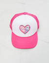 Fame Falling For You Trucker Hat in Pink