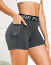 Elastic Waist Active Shorts with Pockets