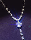 3 Carat Moissanite 925 Sterling Silver Drop Necklace