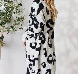 BiBi Leopard Open Front Cardigan
