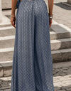 Printed Tied Wide Leg Pants