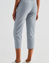 Elastic Waist Cropped Sports Pants