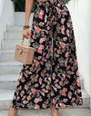 Floral Pull-On Wide Leg Pants