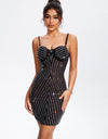 Rhinestone Sweetheart Neck Cami Dress