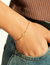 Crown Shape 18K Gold-Plated Bead Bracelet