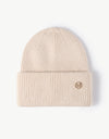 M Rib-Knit Cuff Beanie