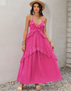 Ruffled Halter Neck Maxi Dress