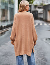 Long Sleeve Waffle-Knit Cardigan