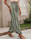 Tied Printed High Waist Pants