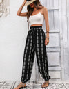 Tied Printed High Waist Pants