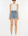 Kancan Ultra High Rise Paperbag Denim Shorts