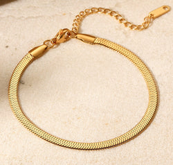 Herringbone Chain Stainless Steel Bracelet