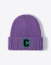 Letter C Patch Cuffed Beanie