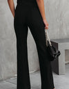 Front Slit Flare Leg Pants