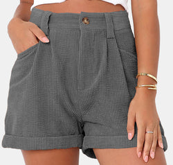 Full Size High Waist Shorts with Pockets