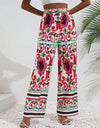 Printed High-Rise Wide Leg Pants