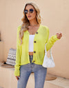 Raglan Sleeve Button Front Cardigan