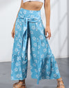 Printed Tie-Front Culottes