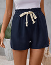 Drawstring High Waist Shorts