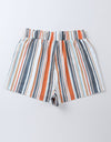 Striped Elastic Waist Shorts