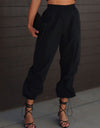 High Waist Drawstring Pants with Pockets