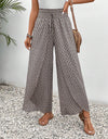 Tied Printed Wide Leg Pants