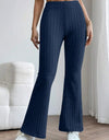 Basic Bae Full Size Ribbed High Waist Flare Pants