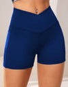 Wide Waistband Active Shorts with Pocket