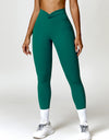 Twisted High Waist Active Pants with Pockets