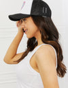 Fame Falling For You Trucker Hat in Black