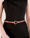 Toggle Buckle Skinny PU Belt