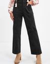 Pocketed Elastic Waist Straight Pants