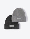 NEWYORK Patch Rib-Knit Cuffed Beanie