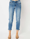 Judy Blue Full Size Cuffed Hem Slim Jeans